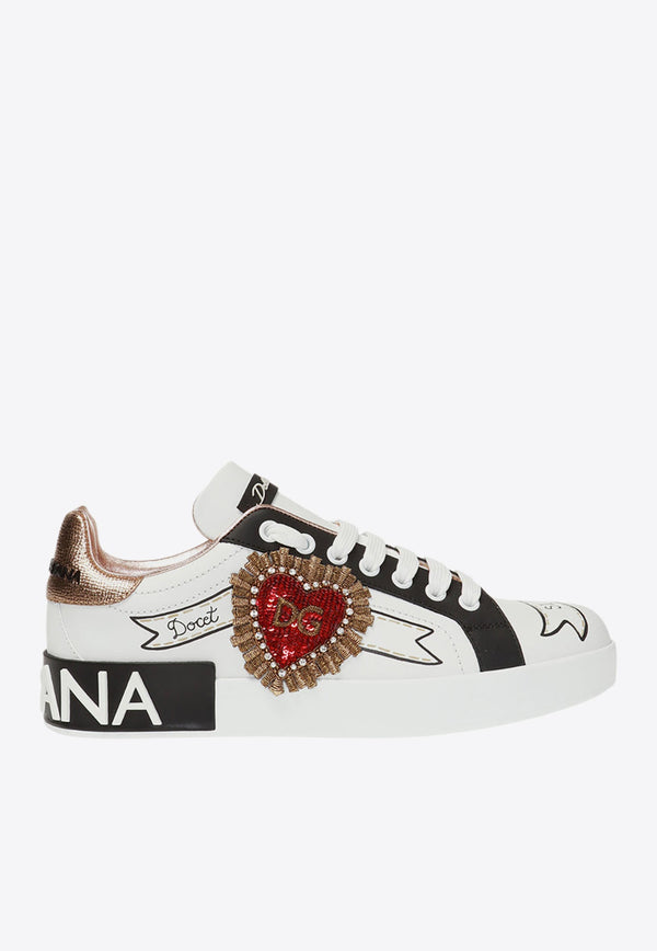 Portofino Embellished Low-Top Sneakers