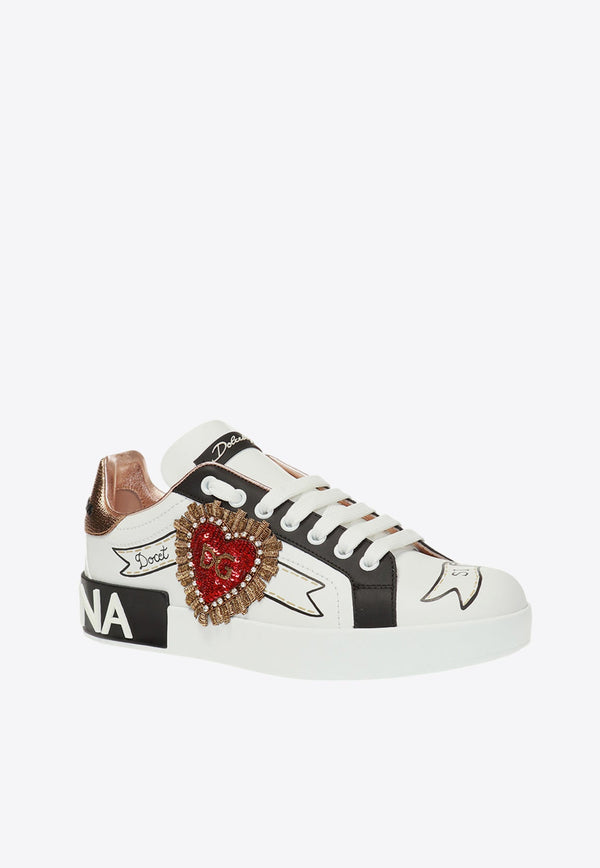 Portofino Embellished Low-Top Sneakers