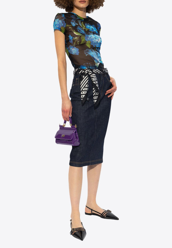 Denim Pencil Skirt