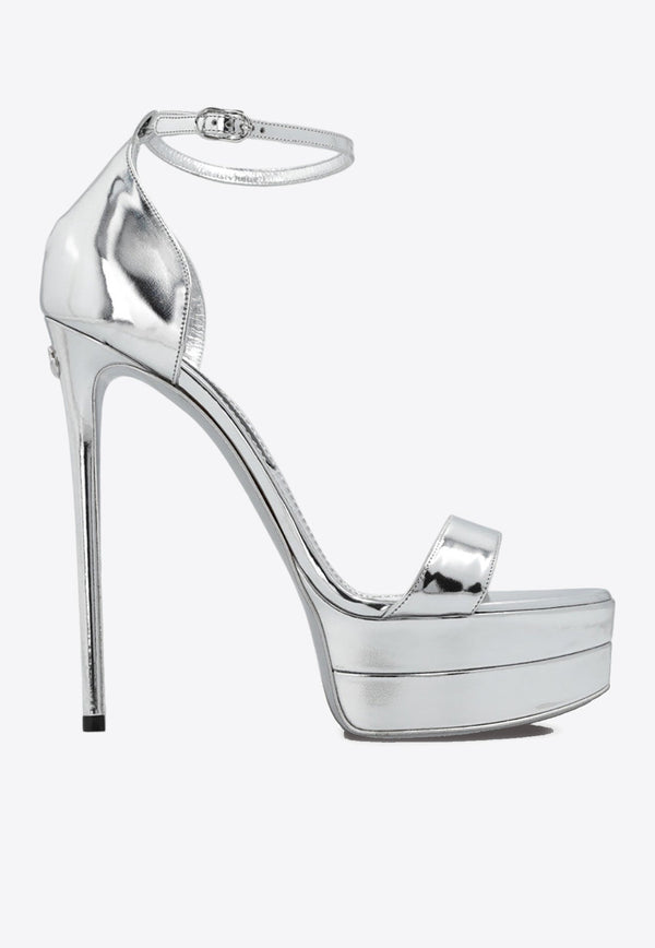 Keira 145 Metallic Leather Platform Sandals