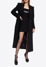 Single-Breasted Wool Long Coat