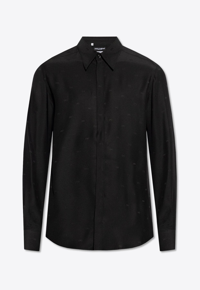 Long-Sleeved Silk Shirt