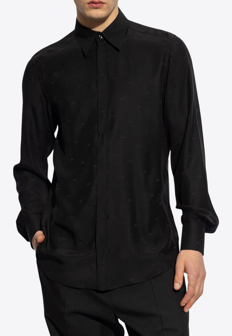 Long-Sleeved Silk Shirt