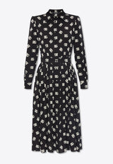 All-Over DG Logo Midi Shirt Dress