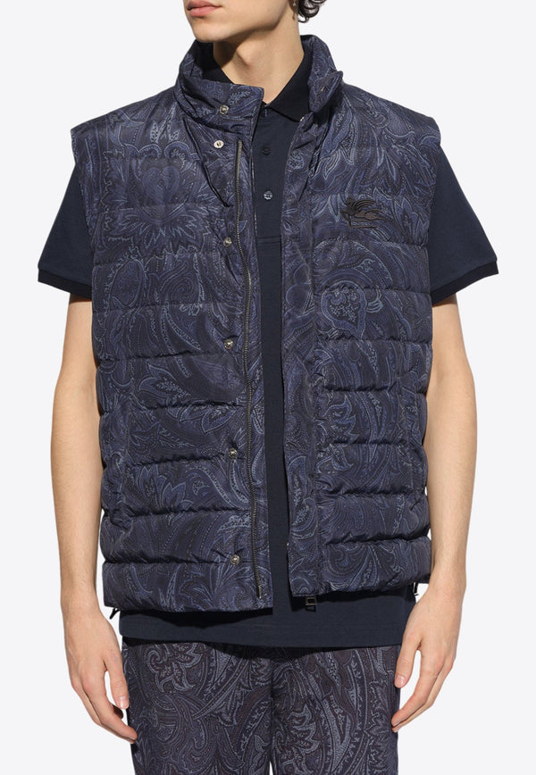 Paisley Print Quilted Vest