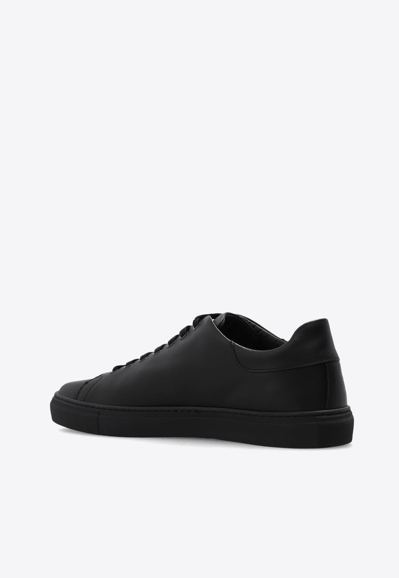 Logo Debossed Leather Sneakers