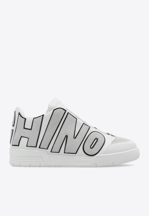 Logo Patch Leather Sneakers