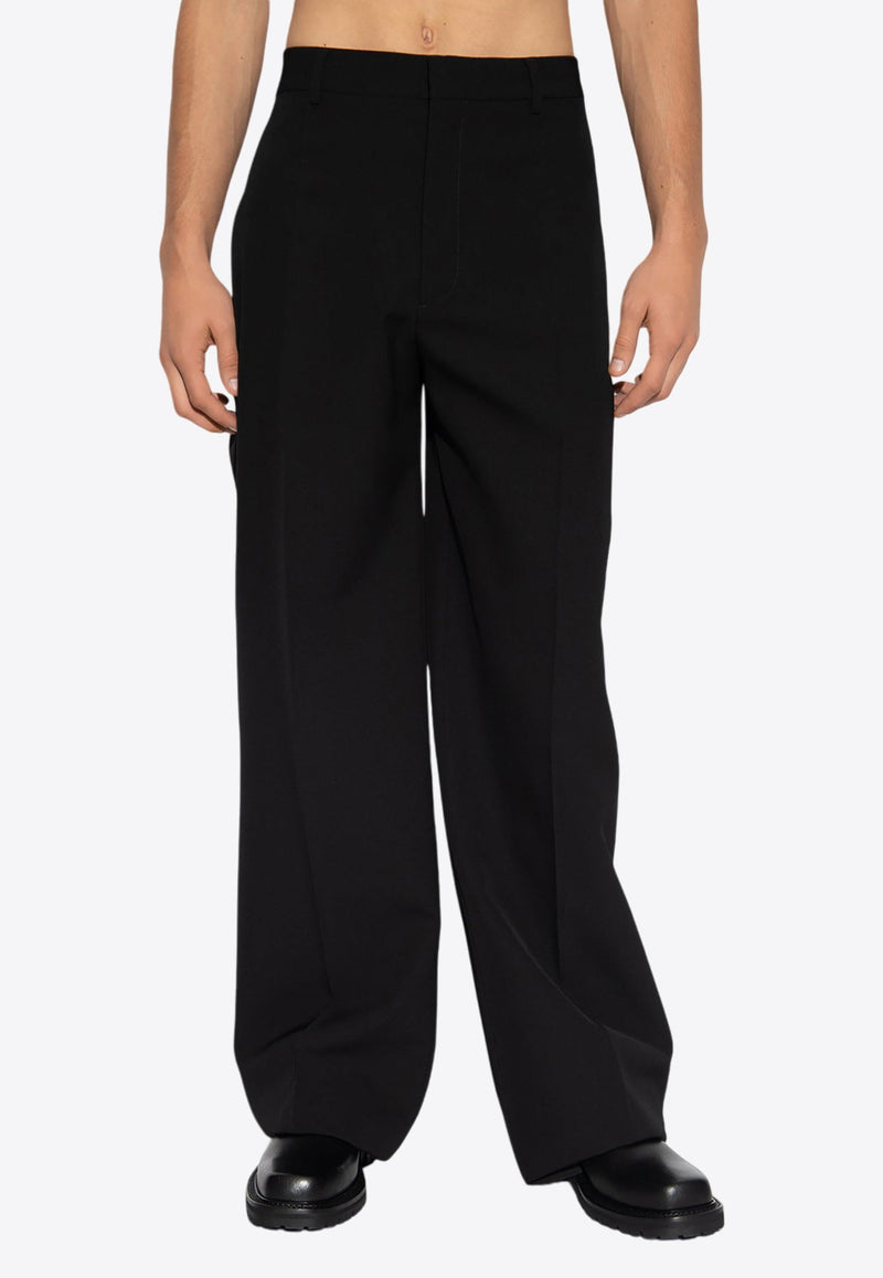 Wide-Leg Wool Pants