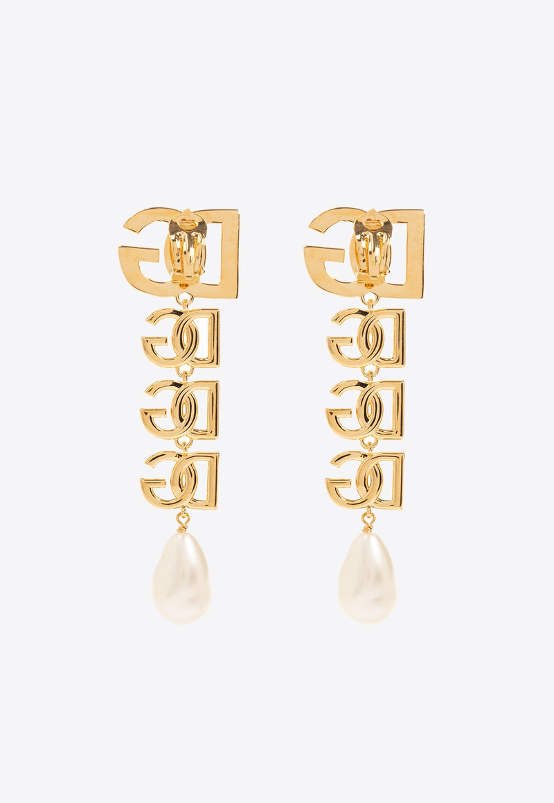 DG Logo Pearl Earrings