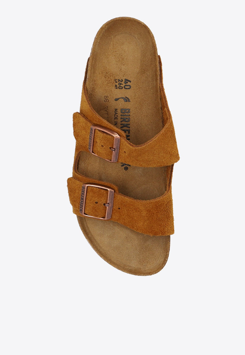 Arizona Double-Buckle Suede Slides