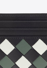 Tri-Color Intrecciato Leather Cardholder