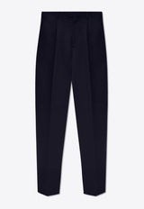 High-Waist Tailored Wool Pants