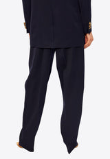 High-Waist Tailored Wool Pants