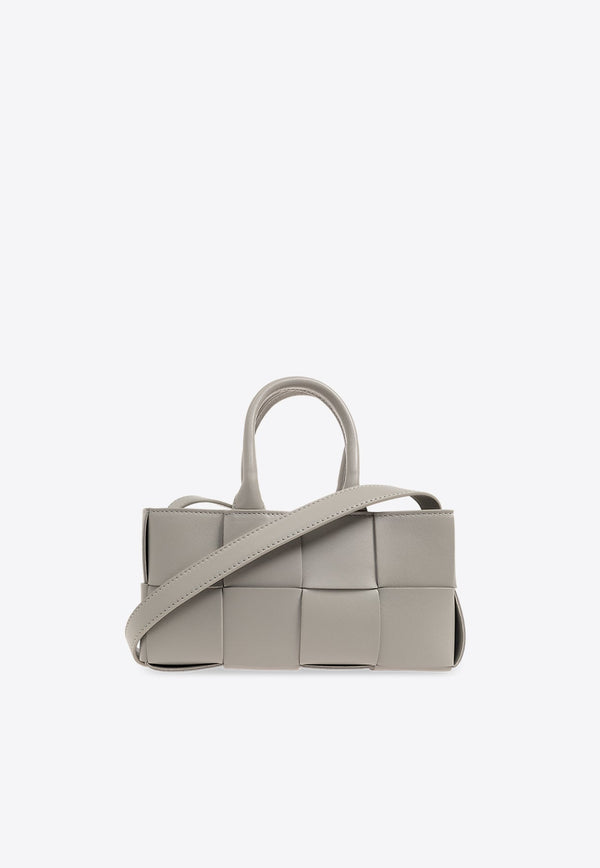 Mini Arco East-West Intrecciato Leather Tote Bag