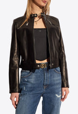 Cropped Leather Jacket