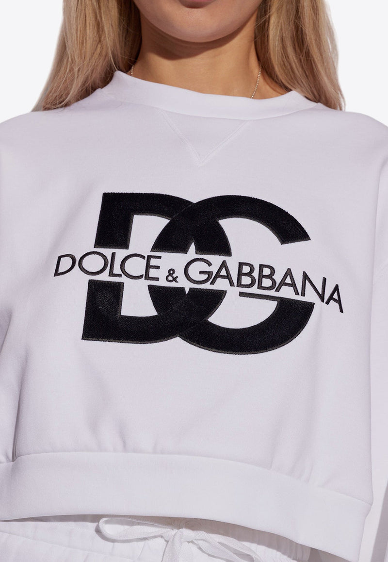 DG Logo Patch Cropped Sweatshirt