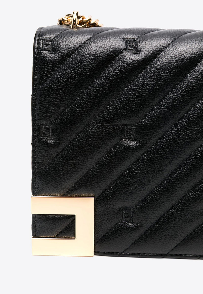 Large Logo Crossbody Bag in Quilted Leather