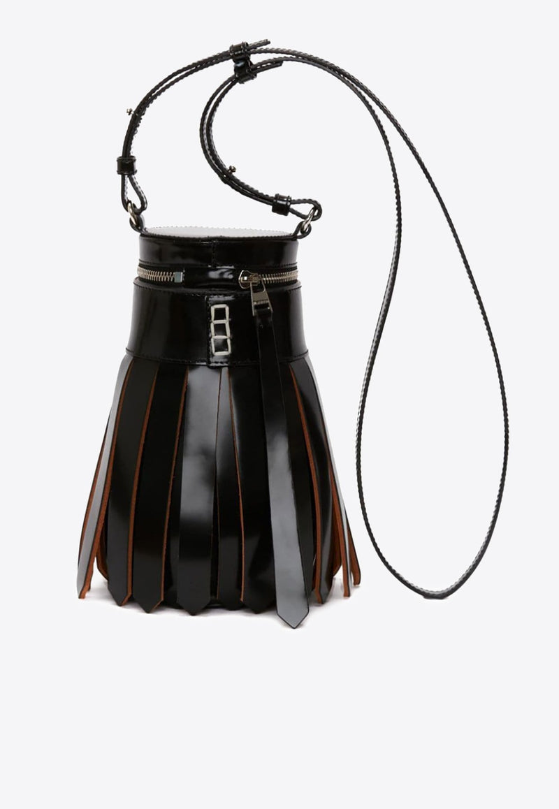 Tassel-Style Crossbody Bag in Calf Leather