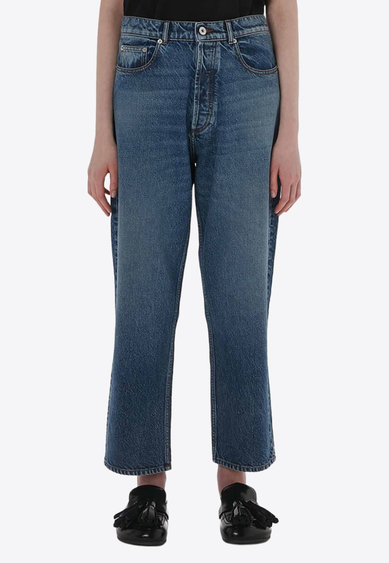 Logo Patch Straight-Leg Jeans