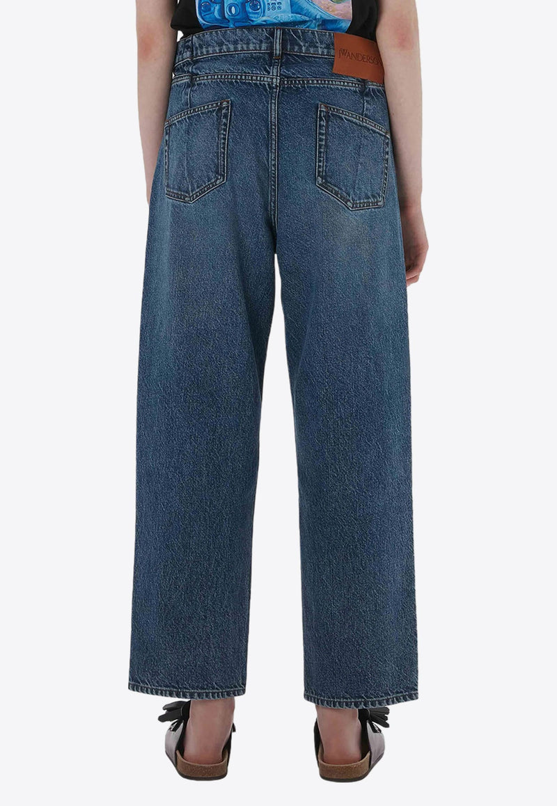 Logo Patch Straight-Leg Jeans