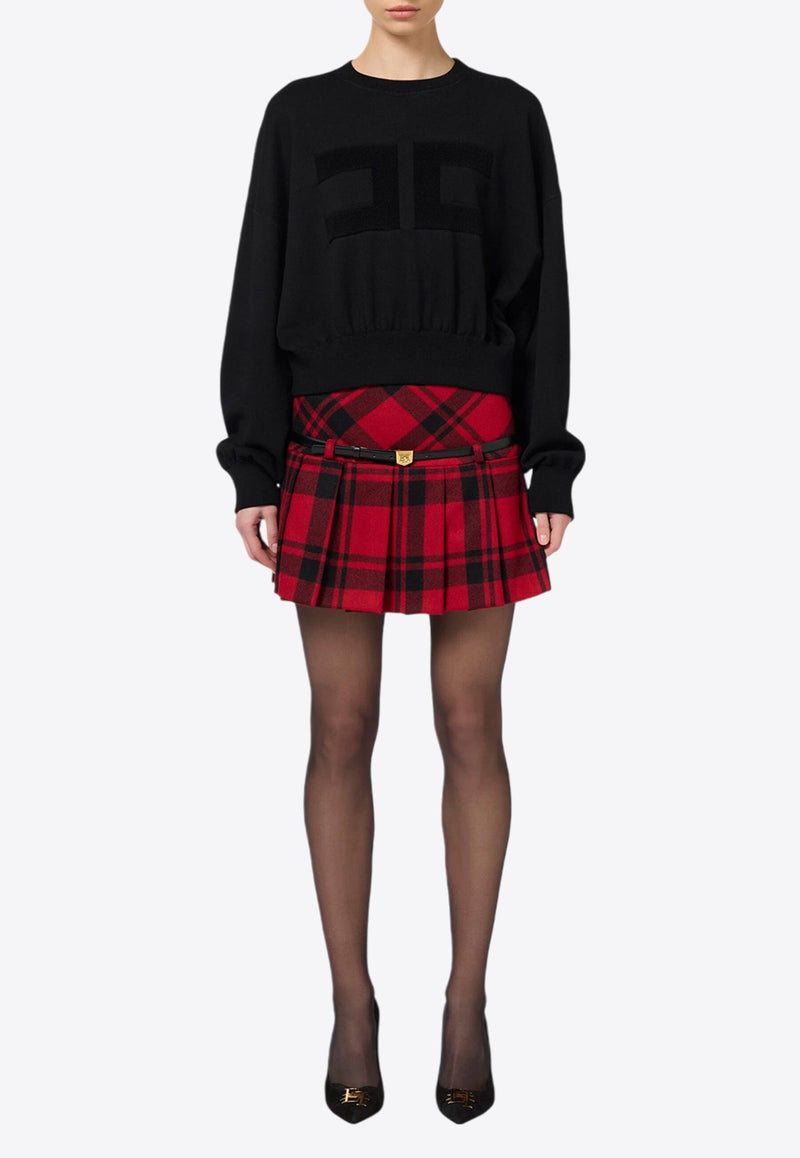 Tartan Check Flared Mini Skirt