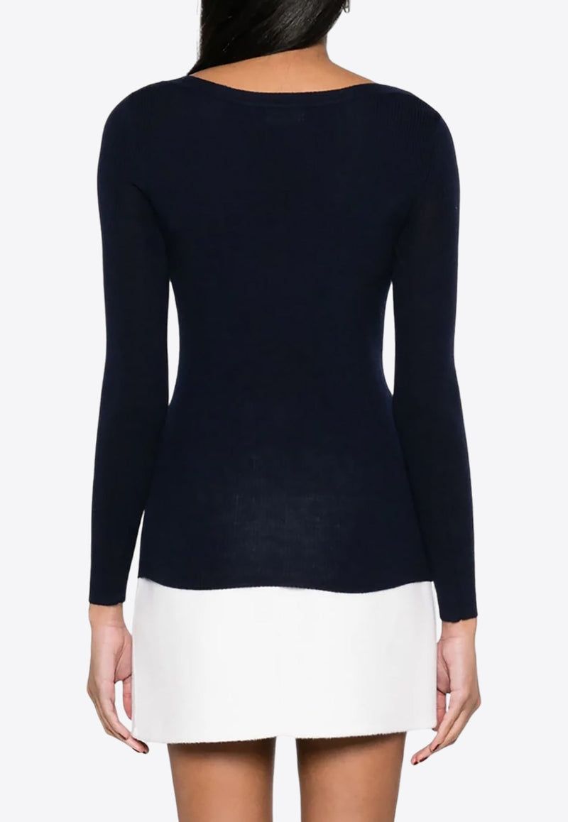 Leila Fine-Ribbed Wool Sweater