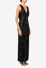 Paris Sequin Embellished Maxi Dress