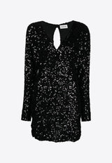 Paris Sequin-Embellished Mini Dress