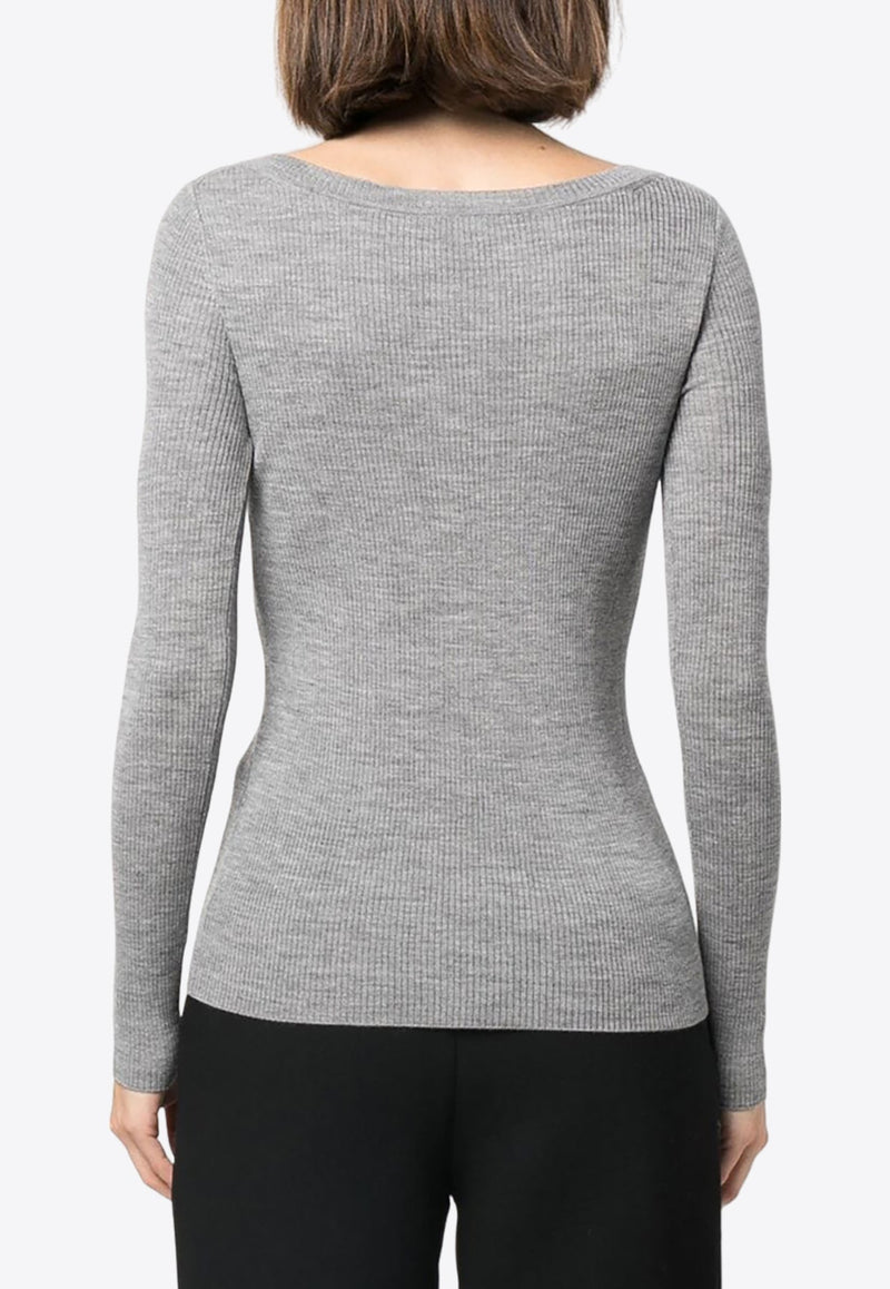 Leila Fine-Ribbed Wool Sweater