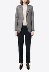 Straight Leg Wool-Blend Pants