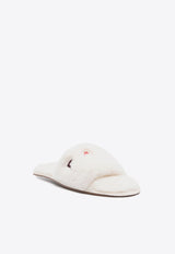 Juniper Faux-Fur Logo Slippers