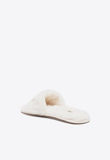 Juniper Faux-Fur Logo Slippers