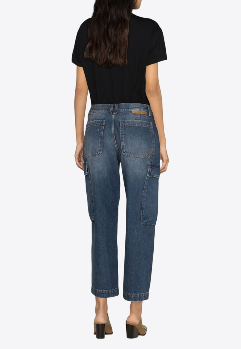 Cropped Cargo Jeans