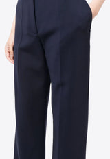 Wide-Leg Wool-Blend Pants