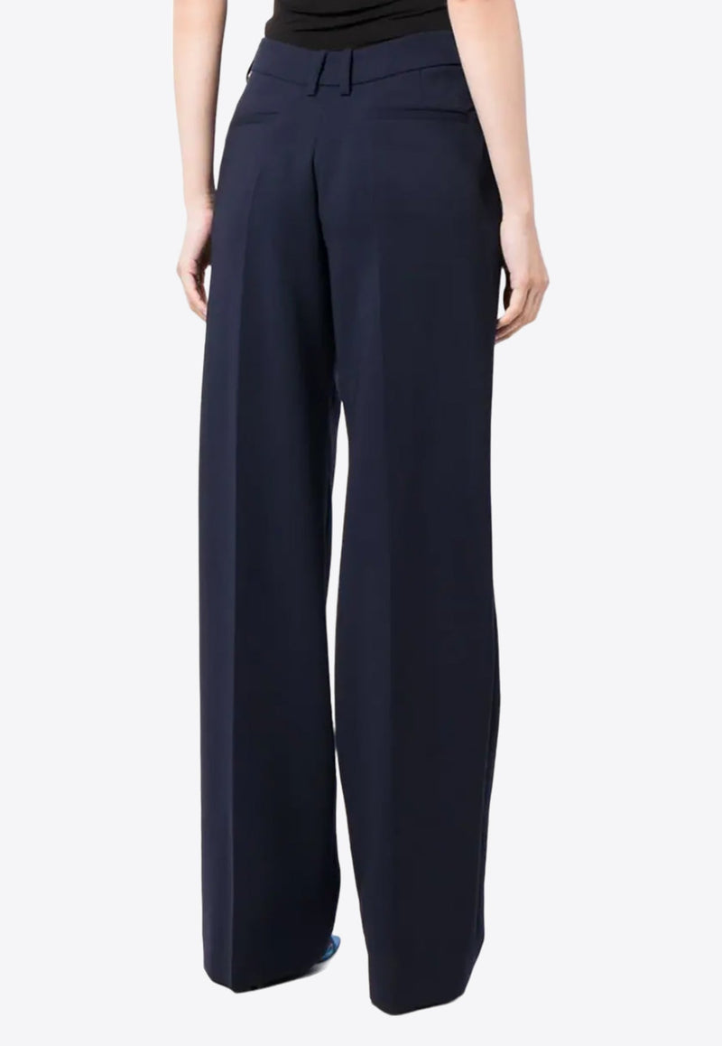 Wide-Leg Wool-Blend Pants