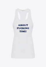 Slogan Print Tank Top