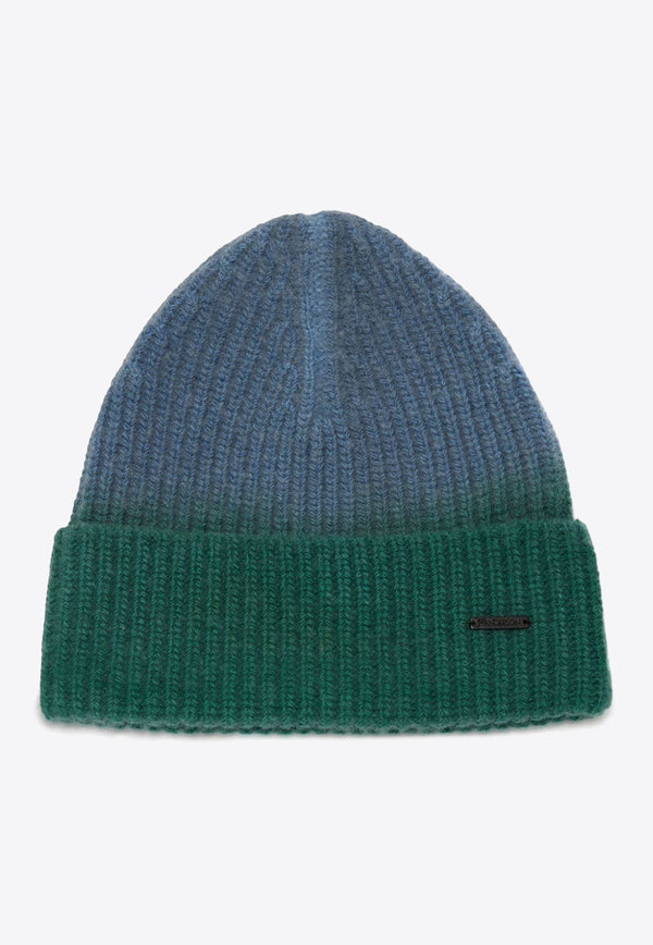 Gradient-Effect Ribbed Beanie