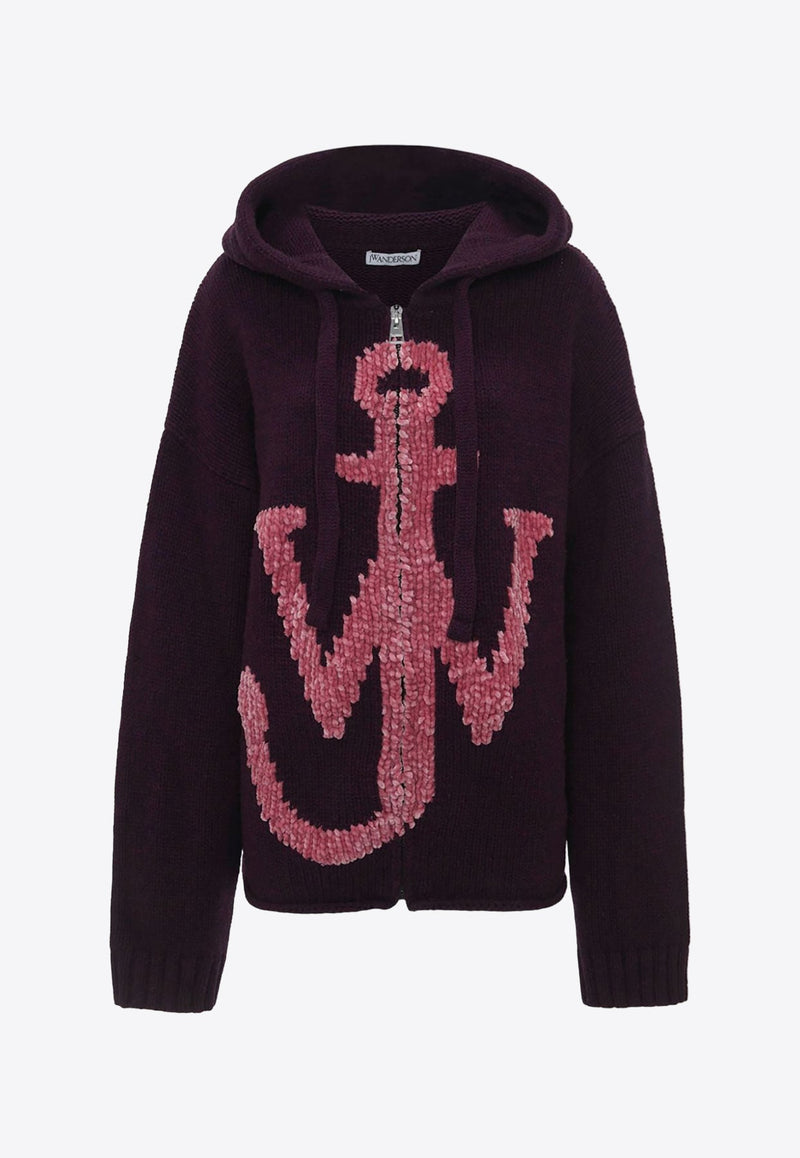 Anchor Logo Zip-Up Hooded Sweatshirt