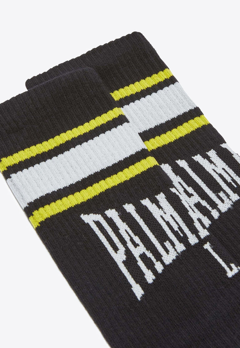 College Intarsia Knit Logo Socks