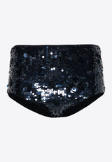 Glow Sequined Mini Shorts