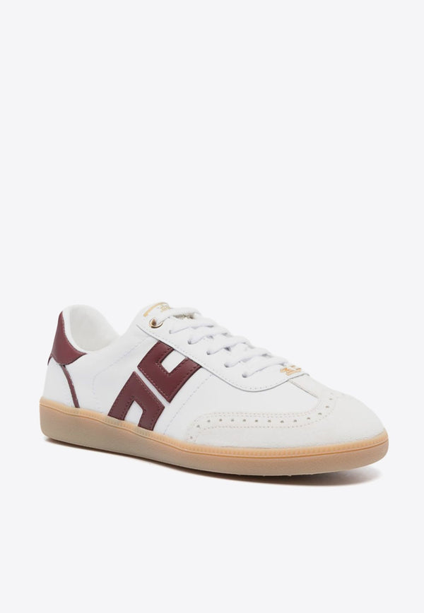 Shield Logo Leather Sneakers