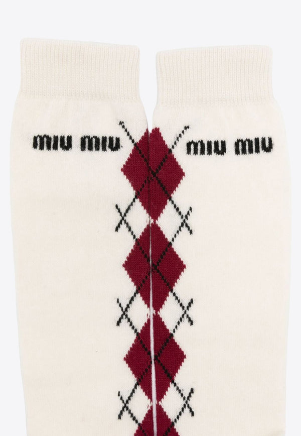 Logo Intarsia Wool-Blend Socks