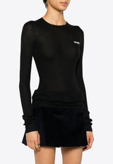 Logo Intarsia Cashmere-Blend Sweater