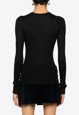 Logo Intarsia Cashmere-Blend Sweater