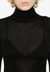 Logo Print Turtleneck Sweater