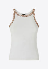 Crystal Embroidered Tank Top