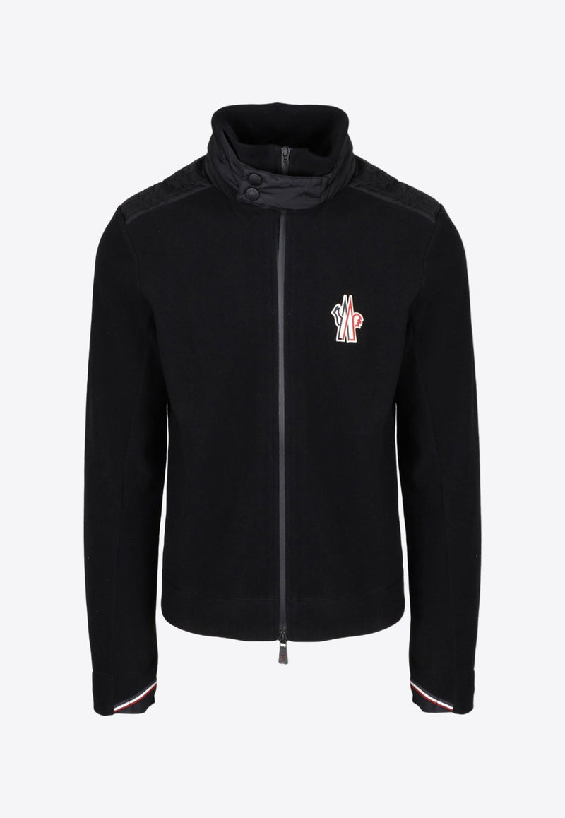 Logo Patch Zip-Up Fleece Jacket