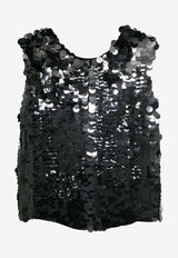 Glass Sequin Embellished Top