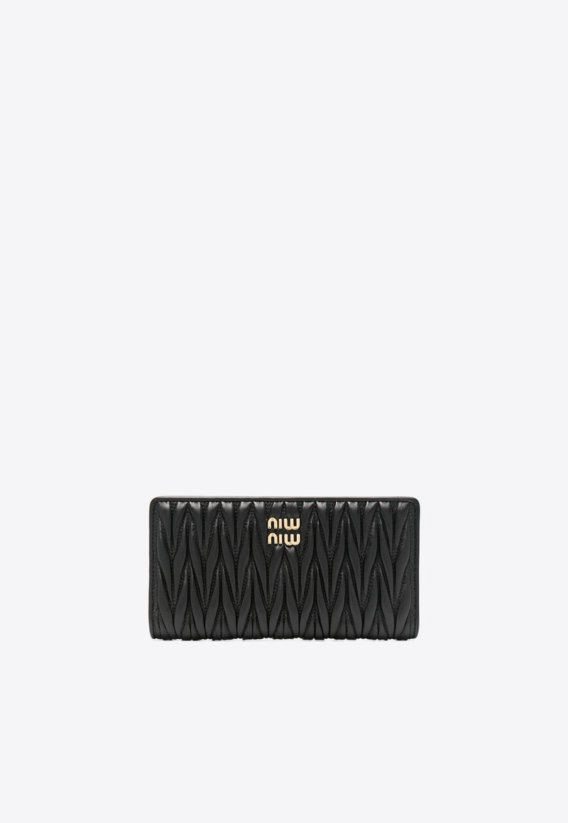 Matelassé Leather Long Wallet