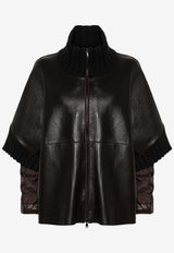 Maciock Paneled Leather Jacket